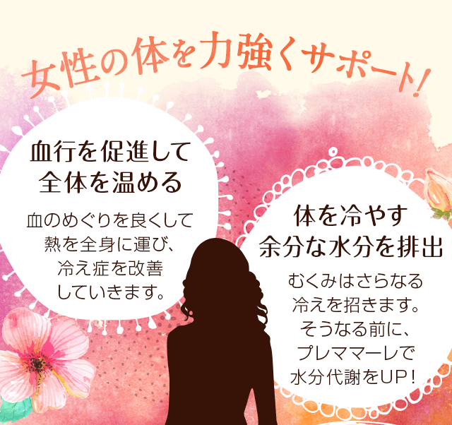 だから、女性の体を力強くサポート
